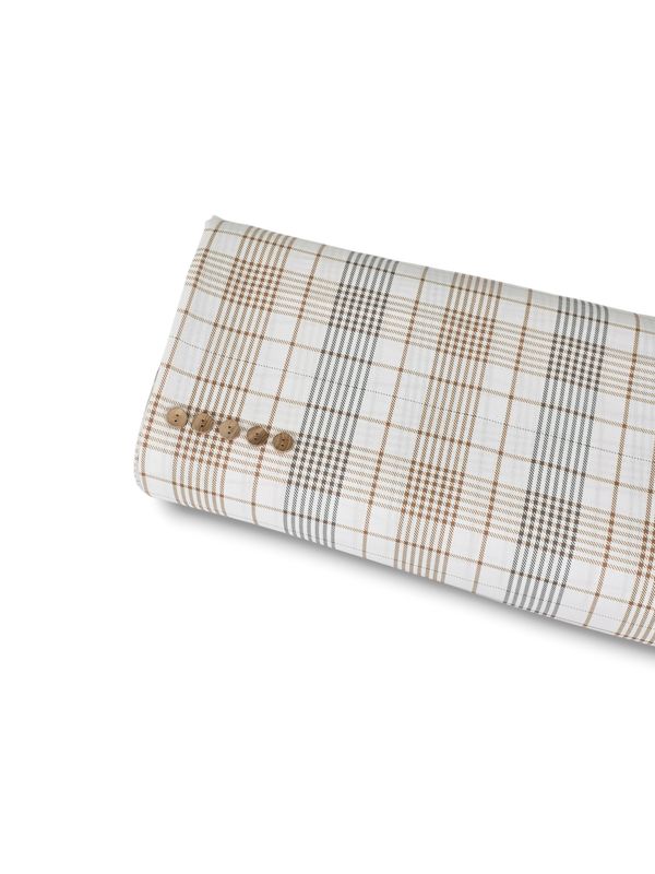 *Unique Design* Poly Breeze Modern Plaid White