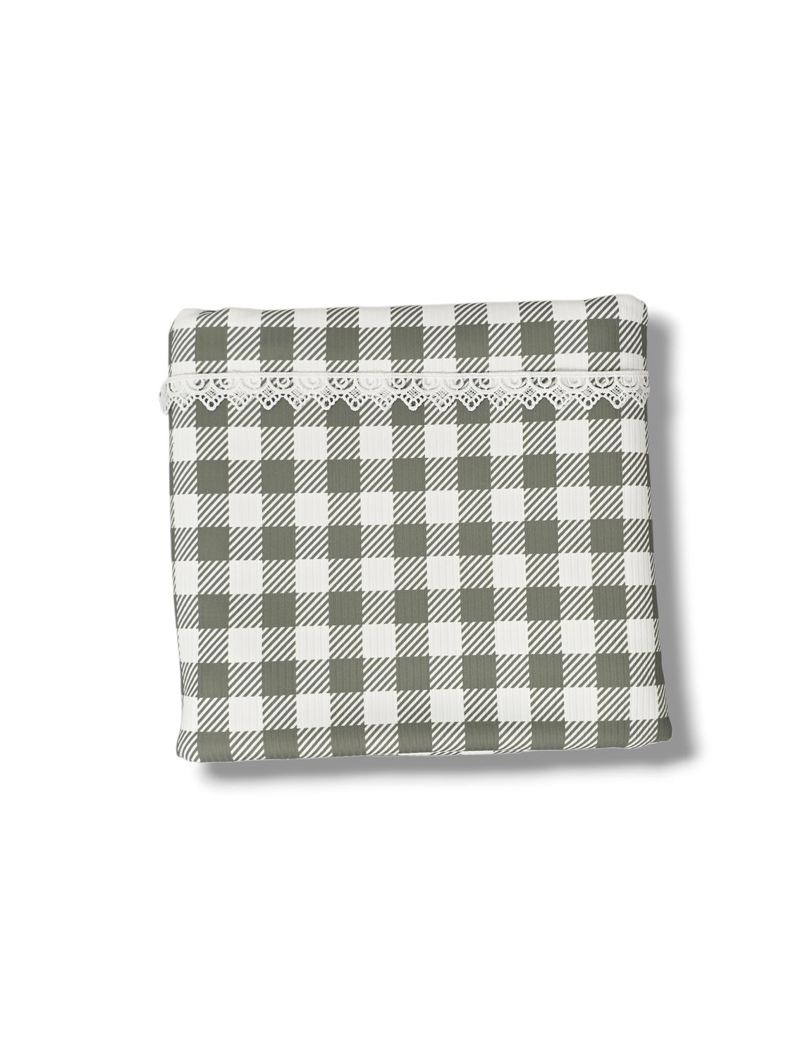 *Unique Design* Willow Ribbed Knit Gingham Sage