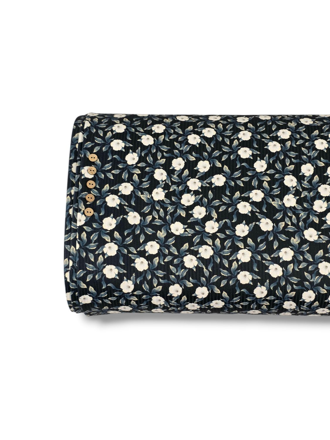 *Unique Design* Willow Ribbed Knit Ivory Blooms