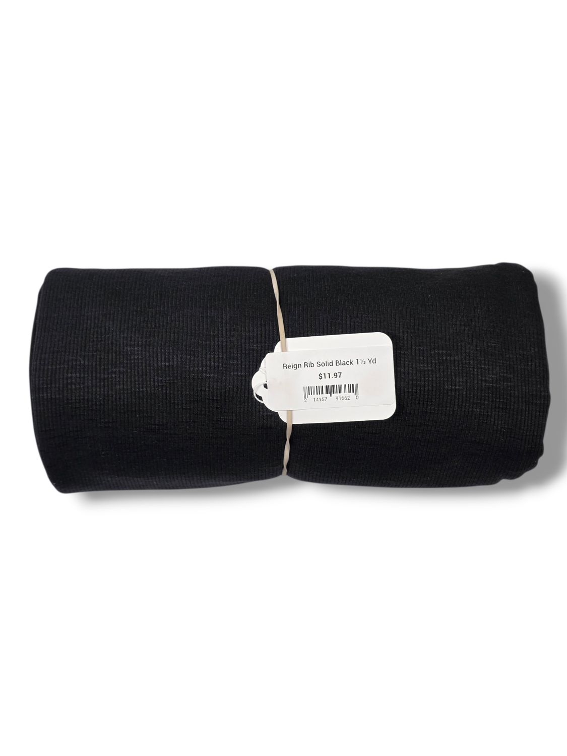 Reign Rib Solid Black 1½ Yd