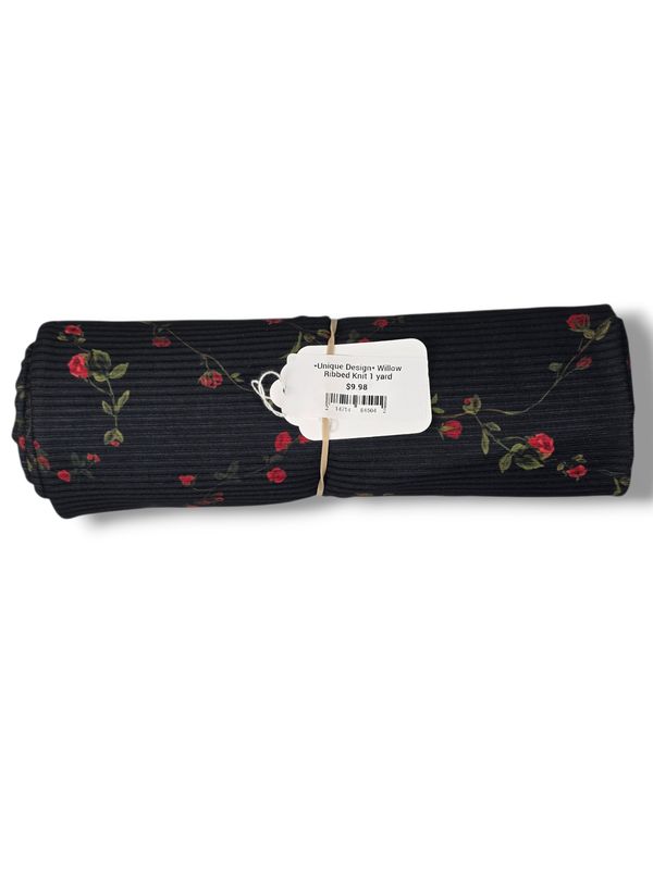 *Unique Design* Willow Ribbed Knit 1 yard