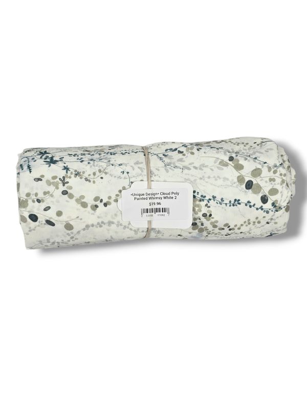 *Unique Design* Cloud Poly Painted Whimsy White 2 yards