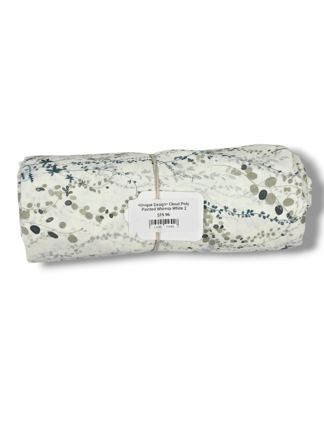 *Unique Design* Cloud Poly Painted Whimsy White 2 yards