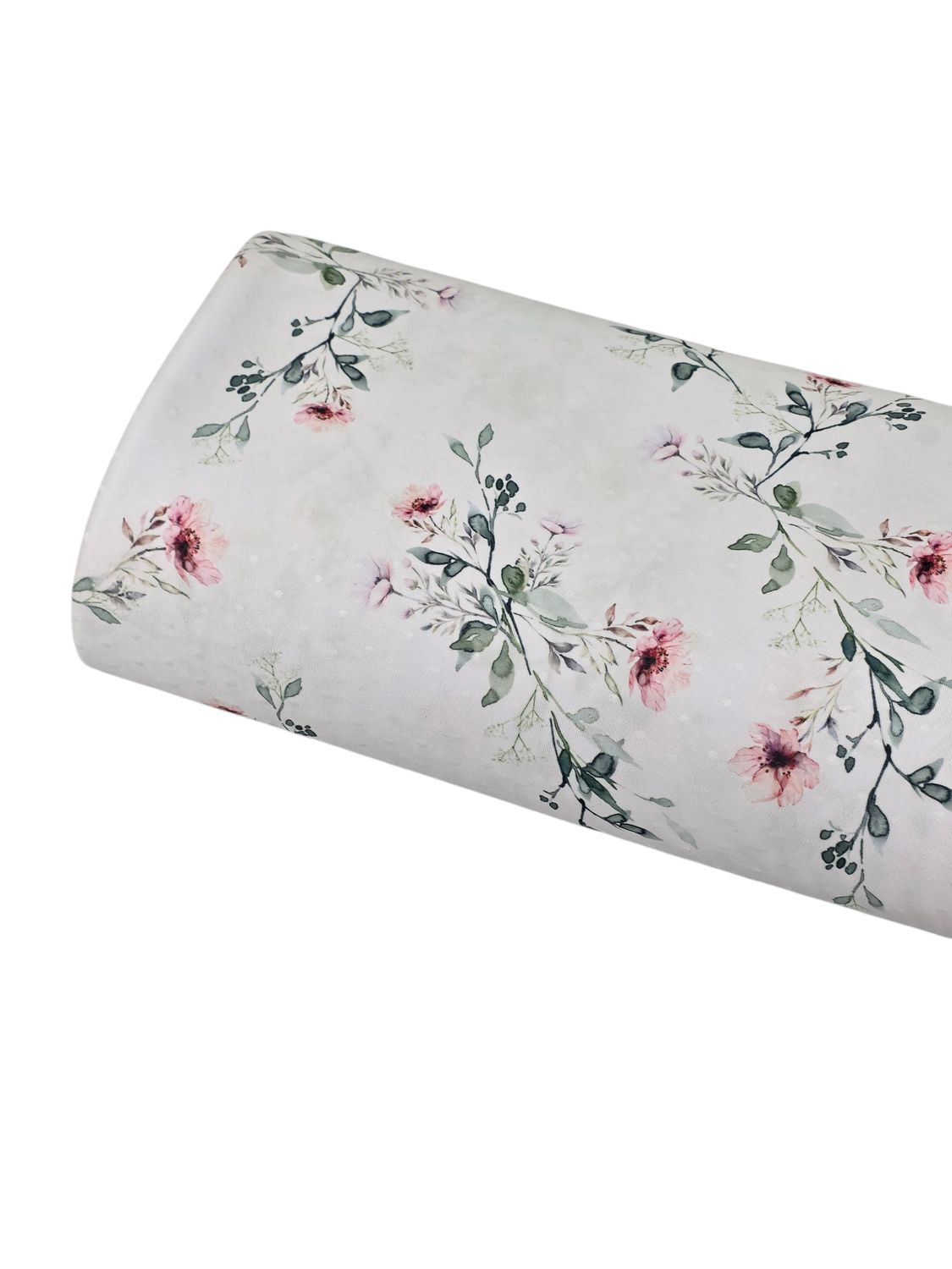 *Unique Design* Swiss Dot Knit Misty Garden White