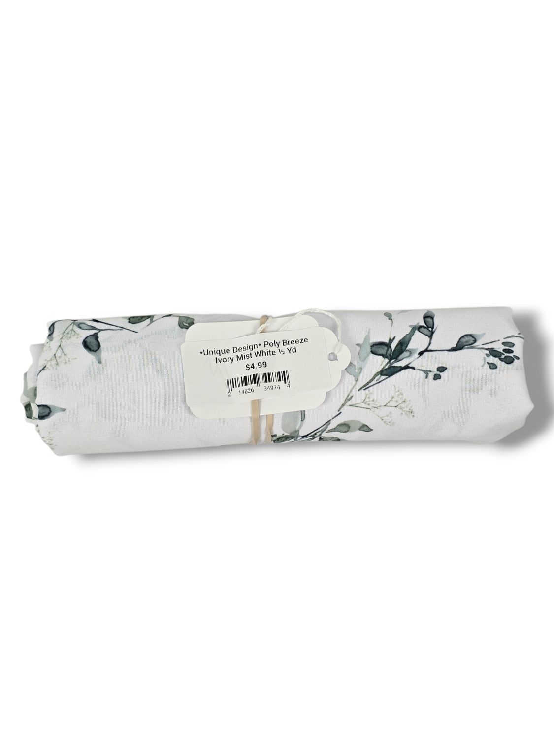 *Unique Design* Poly Breeze Ivory Mist White ½ Yd