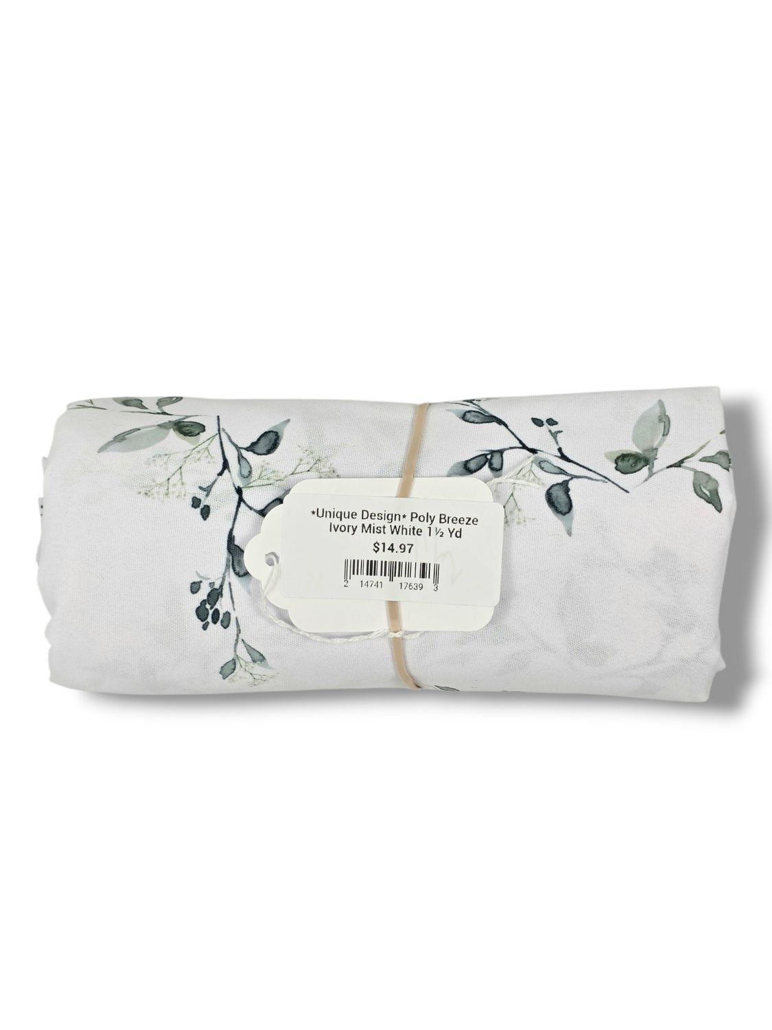*Unique Design* Poly Breeze Ivory Mist White 1½ Yd