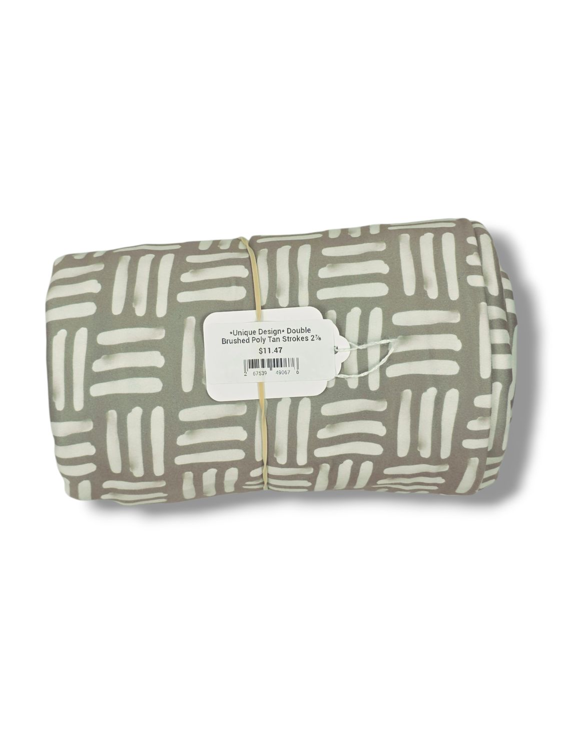 *Unique Design* Double Brushed Poly Tan Strokes 2⅞ Yd