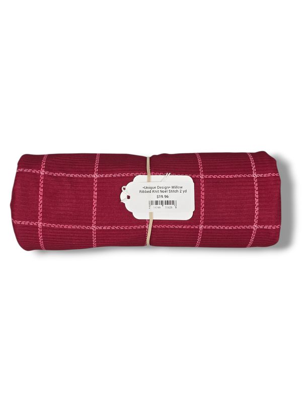 *Unique Design* Willow Ribbed Knit Noel Stitch 2 yd