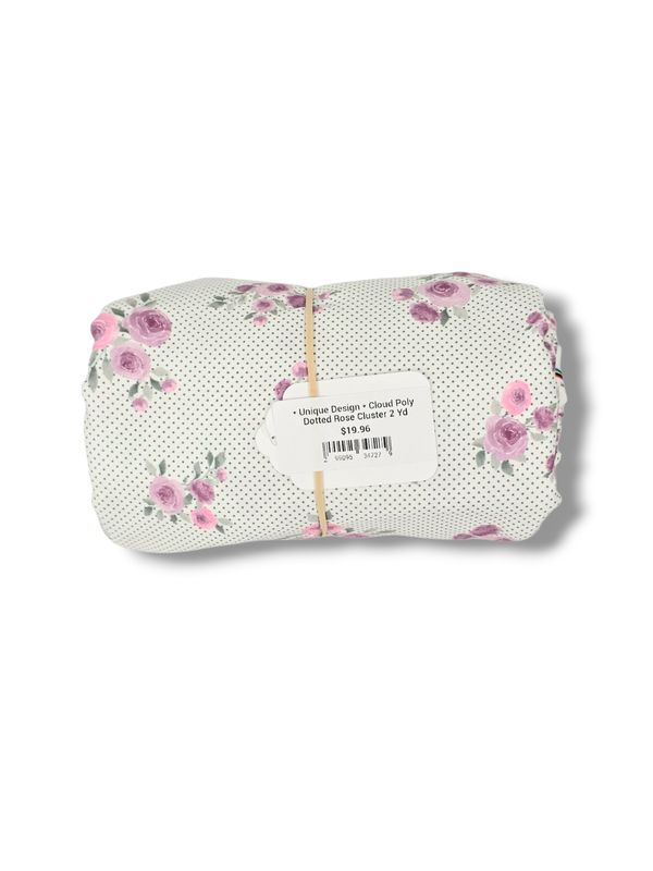 * Unique Design * Cloud Poly Dotted Rose Cluster 2 Yd