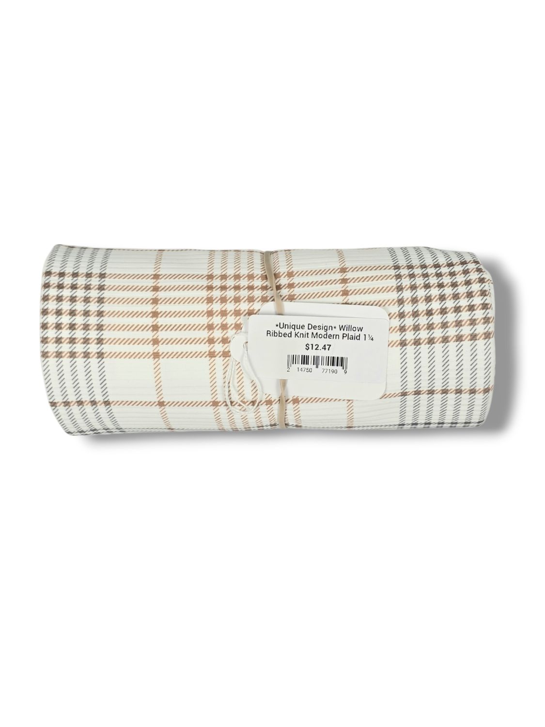 *Unique Design* Willow Ribbed Knit Modern Plaid 1¼ yards