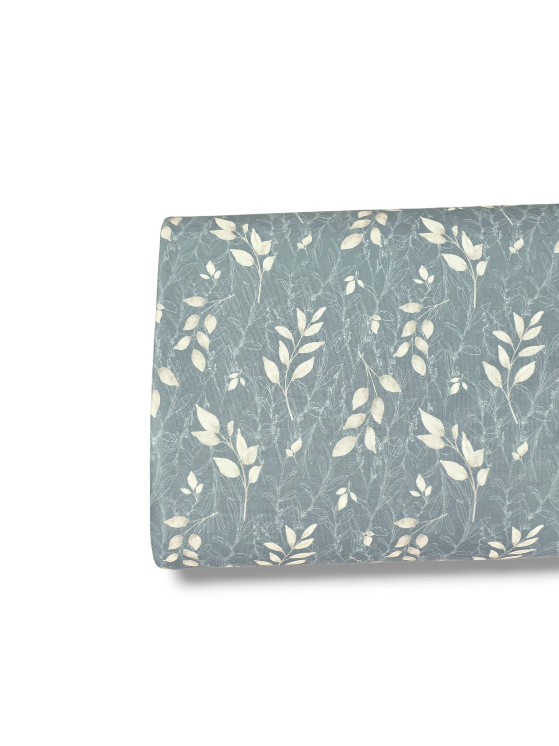 *Unique Design* Swiss Dot Knit Trailing Willow Denim Blue