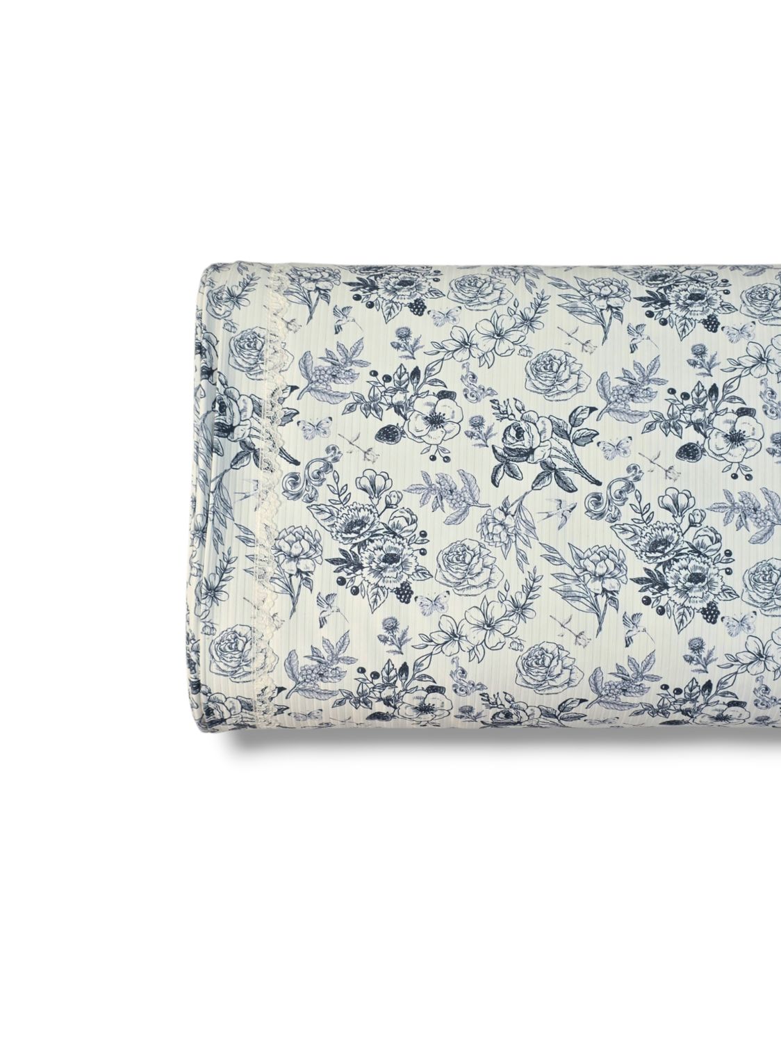 *Unique Design* Willow Ribbed Knit Cottage Garden White