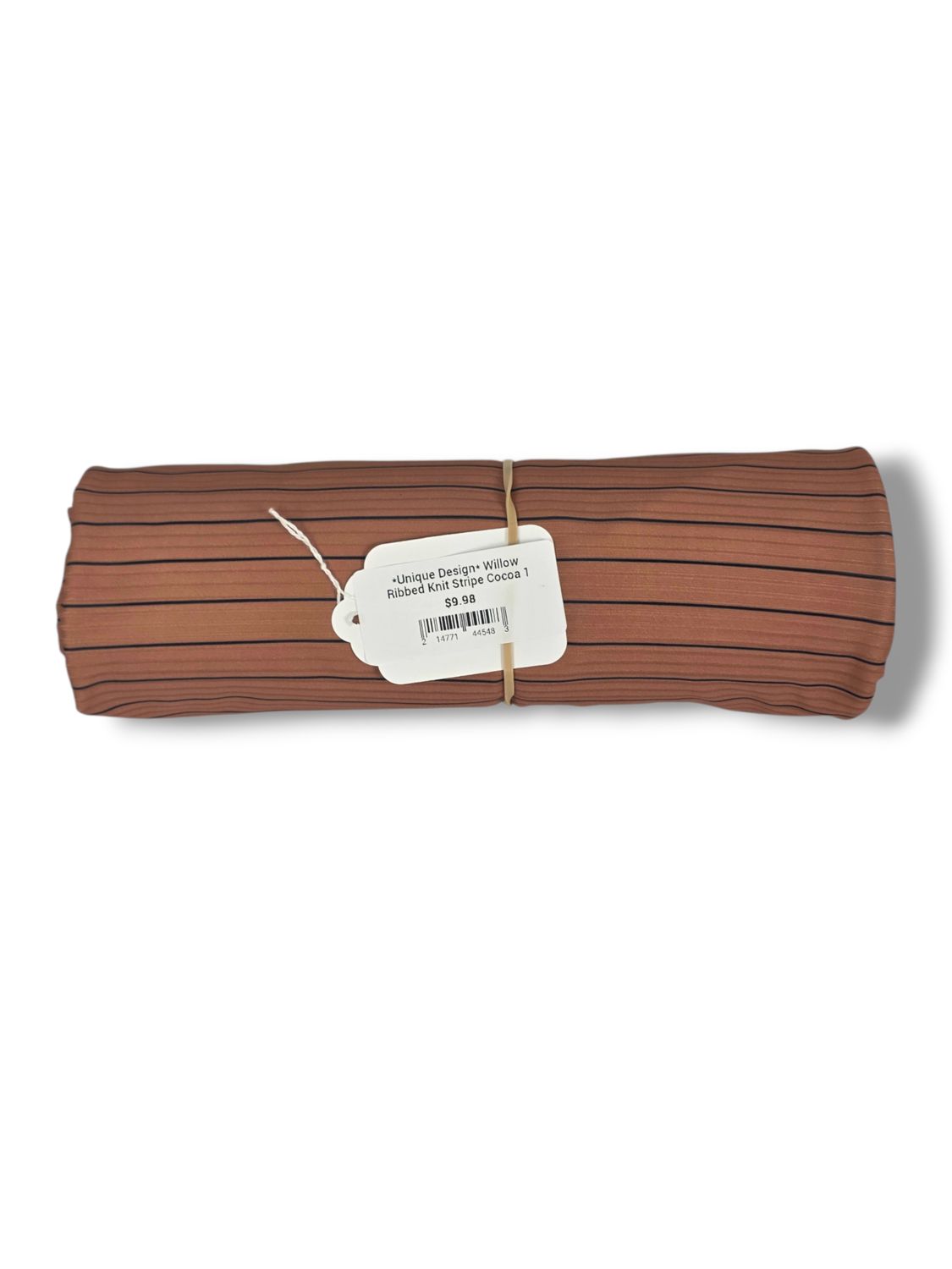 *Unique Design* Willow Ribbed Knit Stripe Cocoa 1 Yard