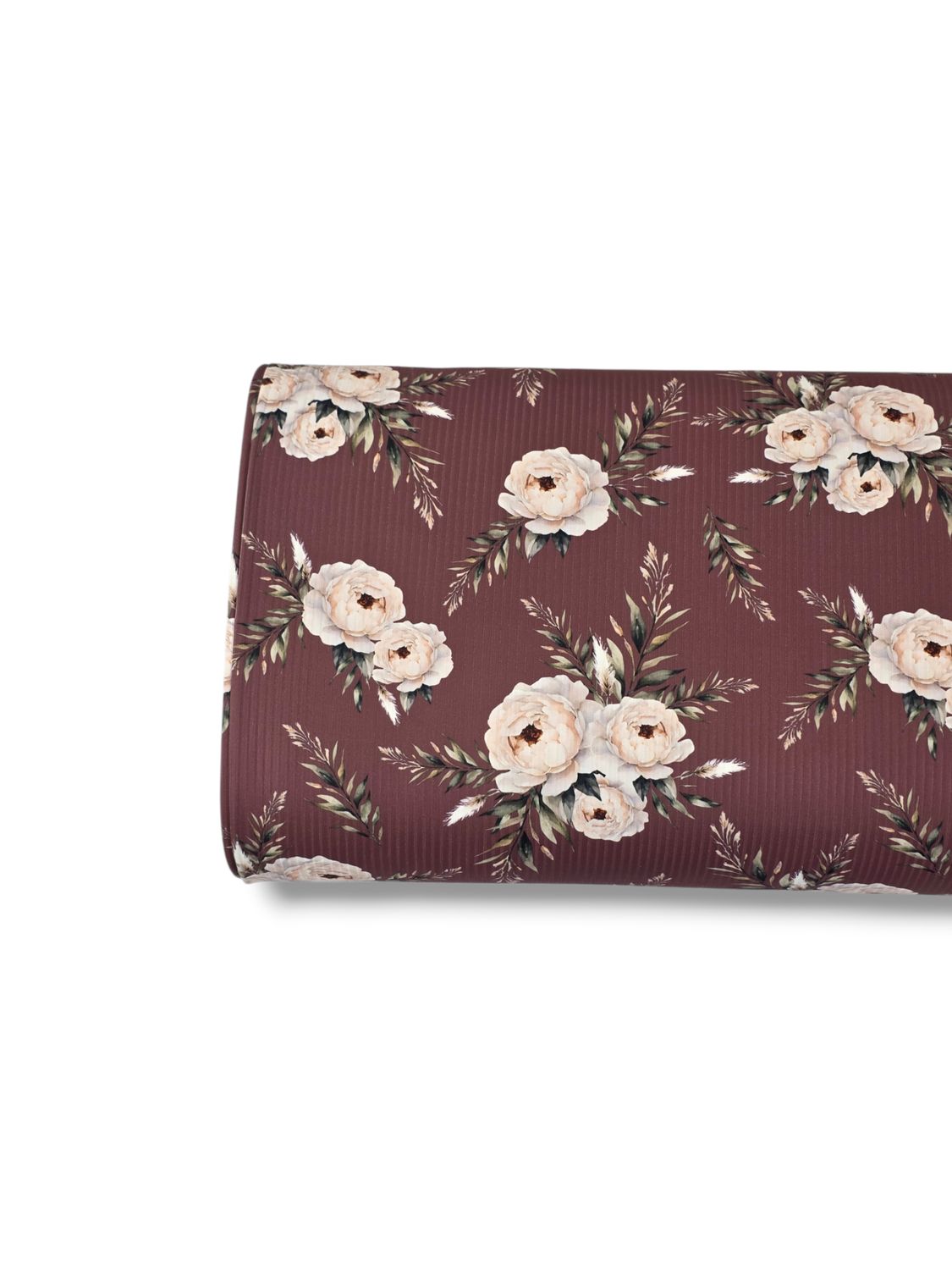 * Unique Design * Willow Ribbed Knit Boho Bloom Maroon