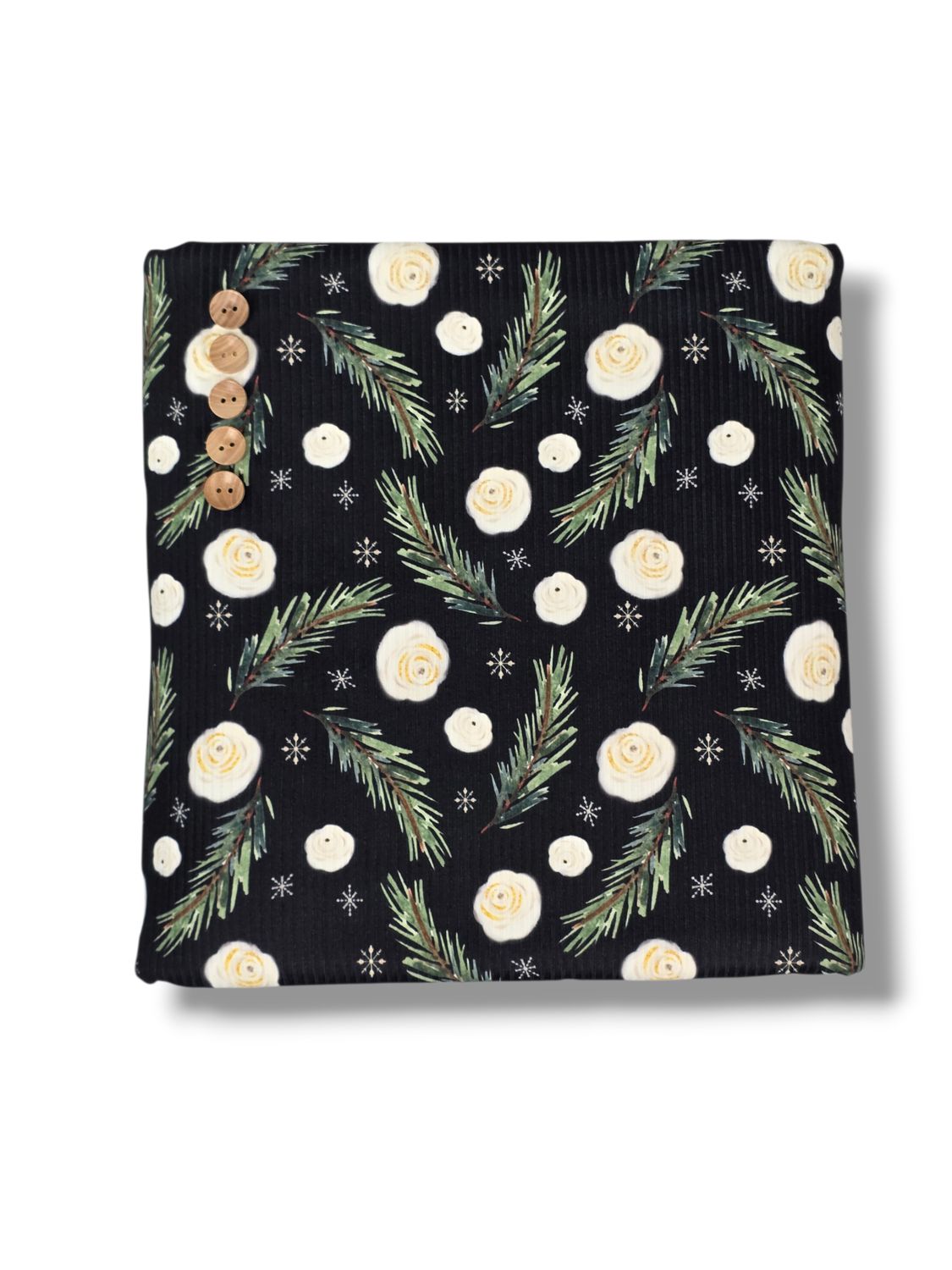 *Unique Design* Willow Ribbed Knit Evergreen Elegance Black