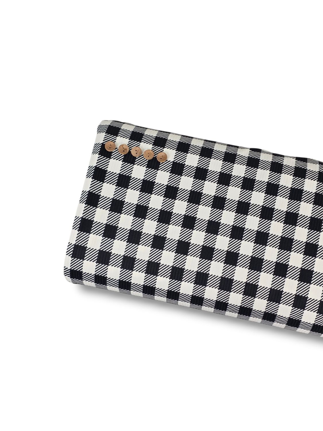 *Unique Design* Willow Ribbed Knit Black Gingham