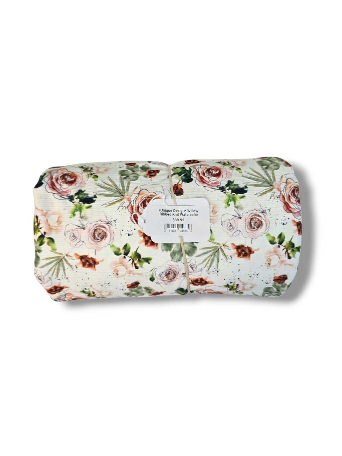 *Unique Design* Willow Ribbed Knit Watercolor Garden 4 yards