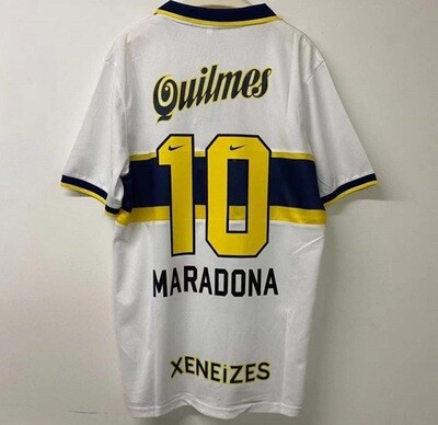 Retro Boca Juniors blanca- MARADONA