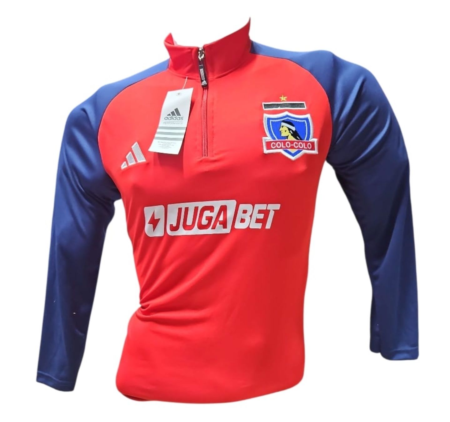 Poleron de buzo colo colo Rojo/blanco - No Premium