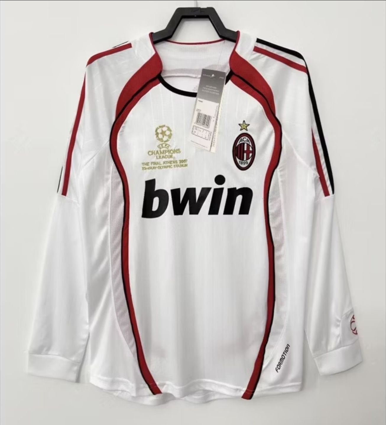 Retro Ac Milan blanca manga larga - Kaká