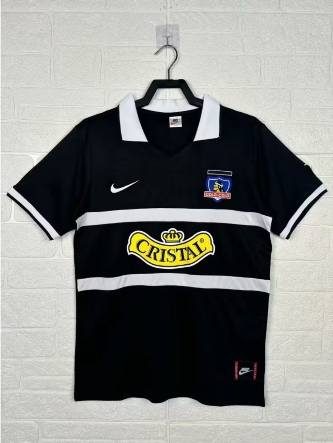 Retro Colo Colo 1996 manga corta negra - Premium Quality 