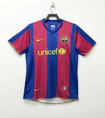 Retro Barcelona temporada 2007-2008 local manga corta - Premium quality