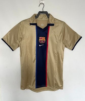 Retro Barcelona temporada 2001-2002 visita manga corta - Premium quality