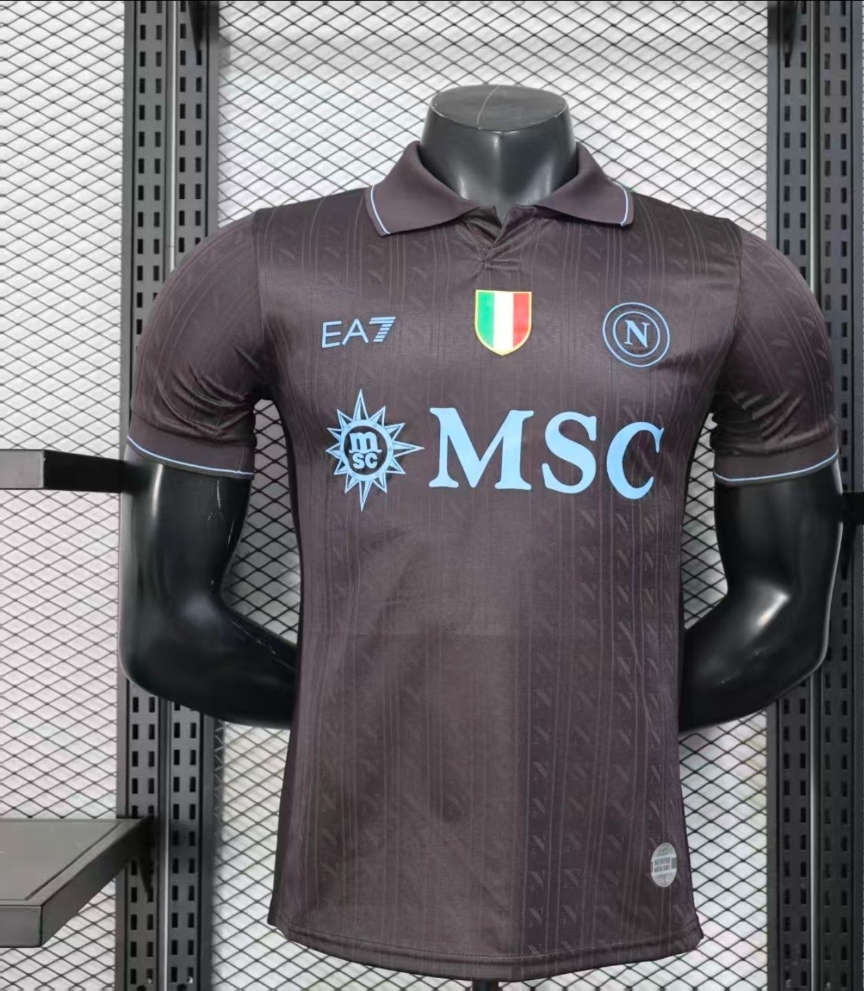 Napoles 2026 negra versión jugador manga corta - PREMIUN QUALITY