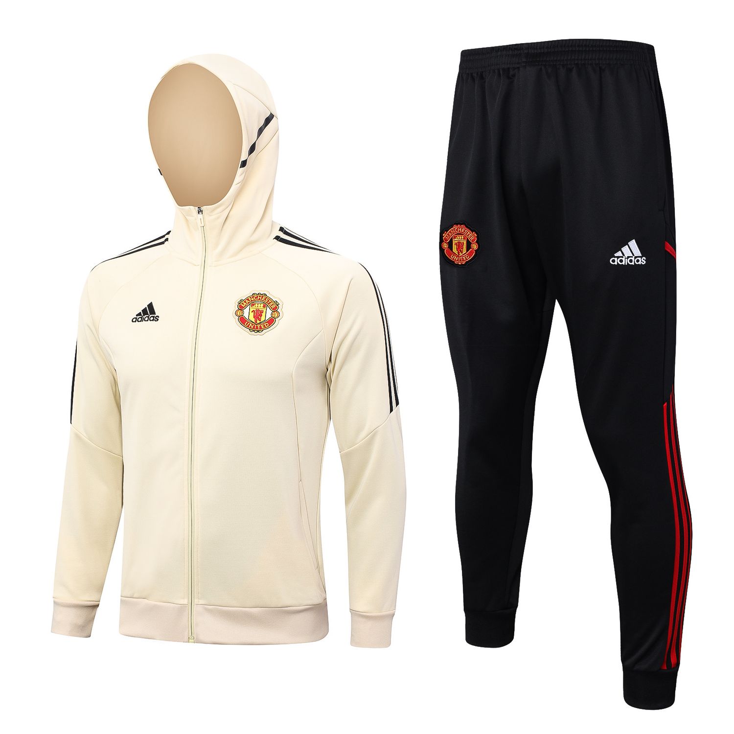 MANCHESTER UNITED  - BUZO COMPLETO POLERON CON GORRO  - PREMIUM QUALITY