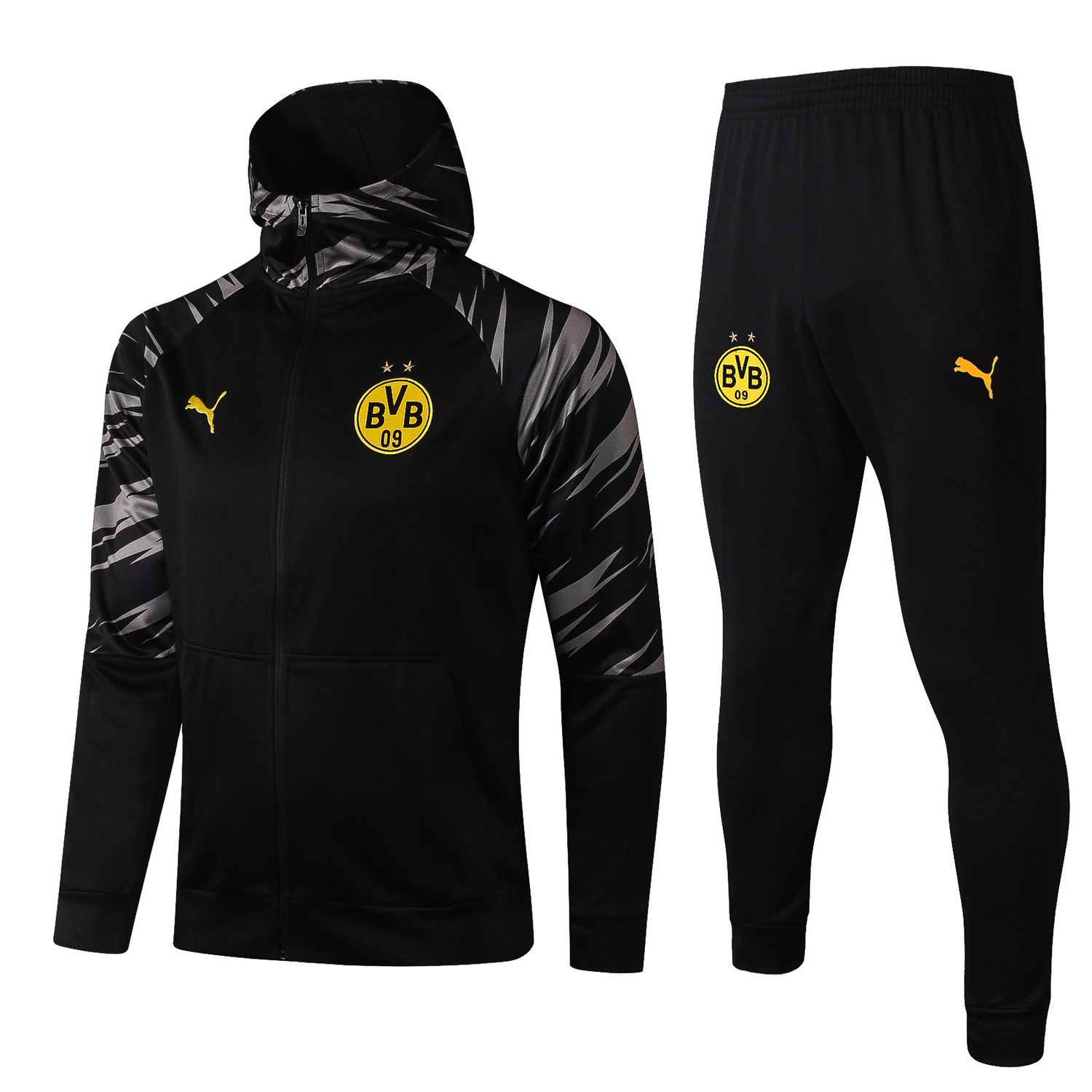 BORUSSIA DORTMUND 1 - BUZO COMPLETO POLERON CON GORRO  - PREMIUM QUALITY