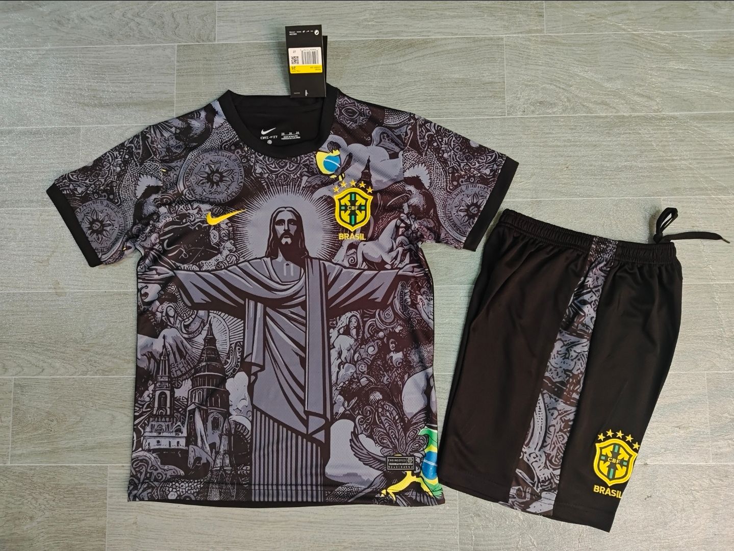 Conjunto Brasil Cristo redentor 1 - Premium Quality 