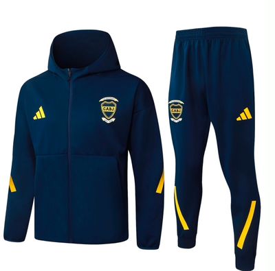 BOCA JUNIORS - BUZO COMPLETO POLERON CON GORRO  - PREMIUM QUALITY