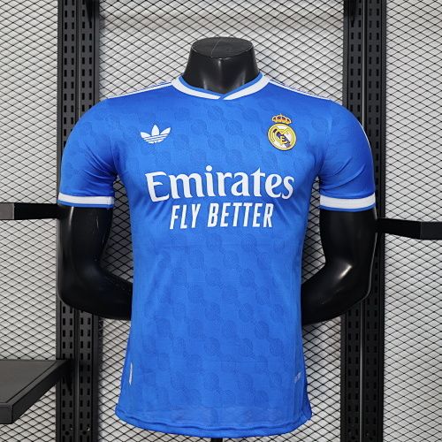 Real Madrid local 2026 azul  manga corta version jugador - PREMIUM QUALITY