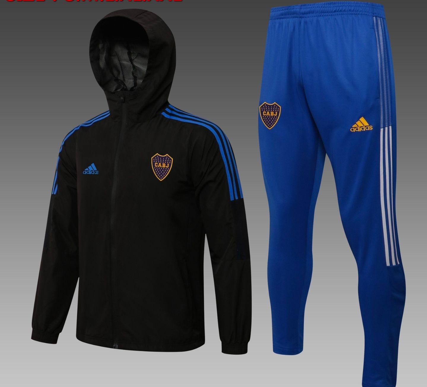 BOCA JUNIORS - BUZO COMPLETO POLERON CON GORRO 1 - PREMIUM QUALITY