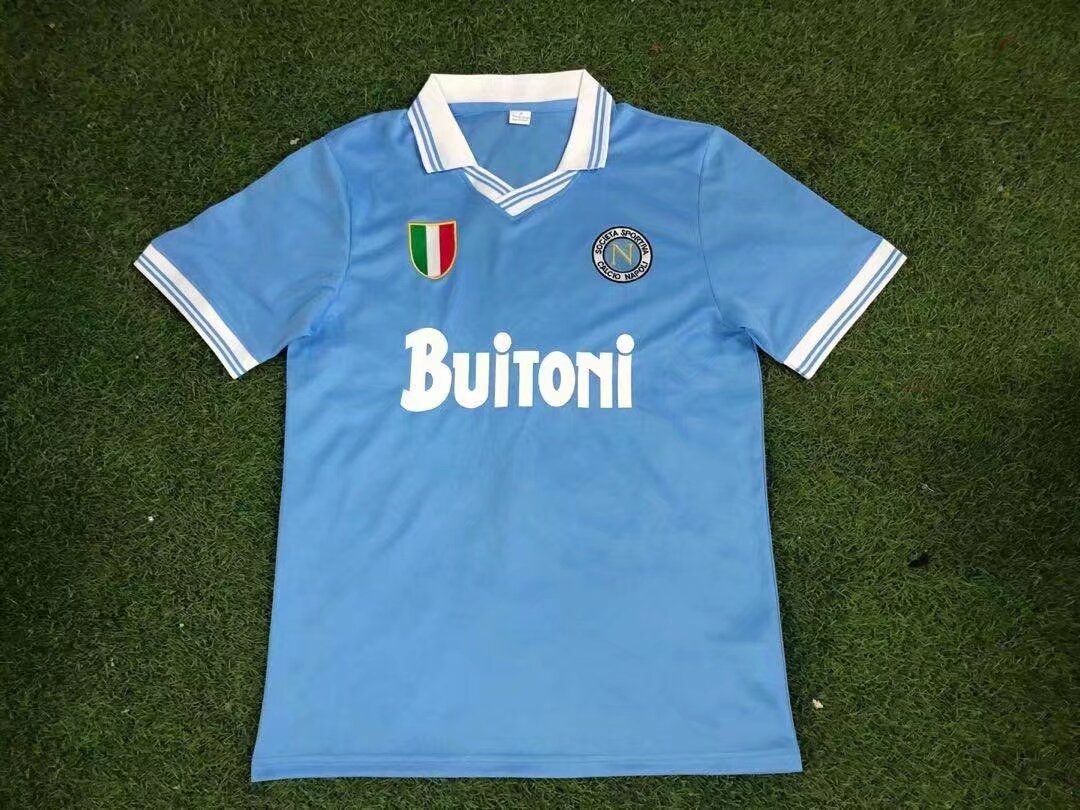 Retro Napoles manga corta 86/87 - Premium Quality