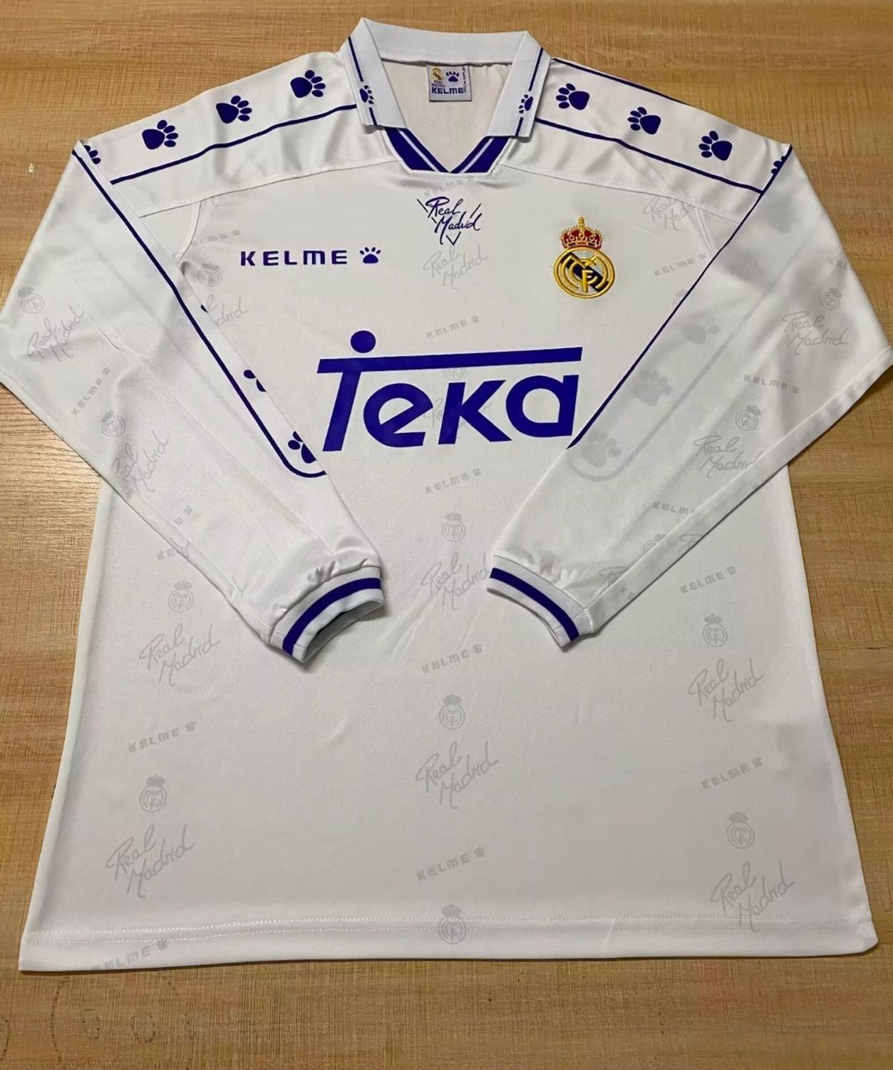 Retro Real Madrid 94/96 manga larga  - Zamorano