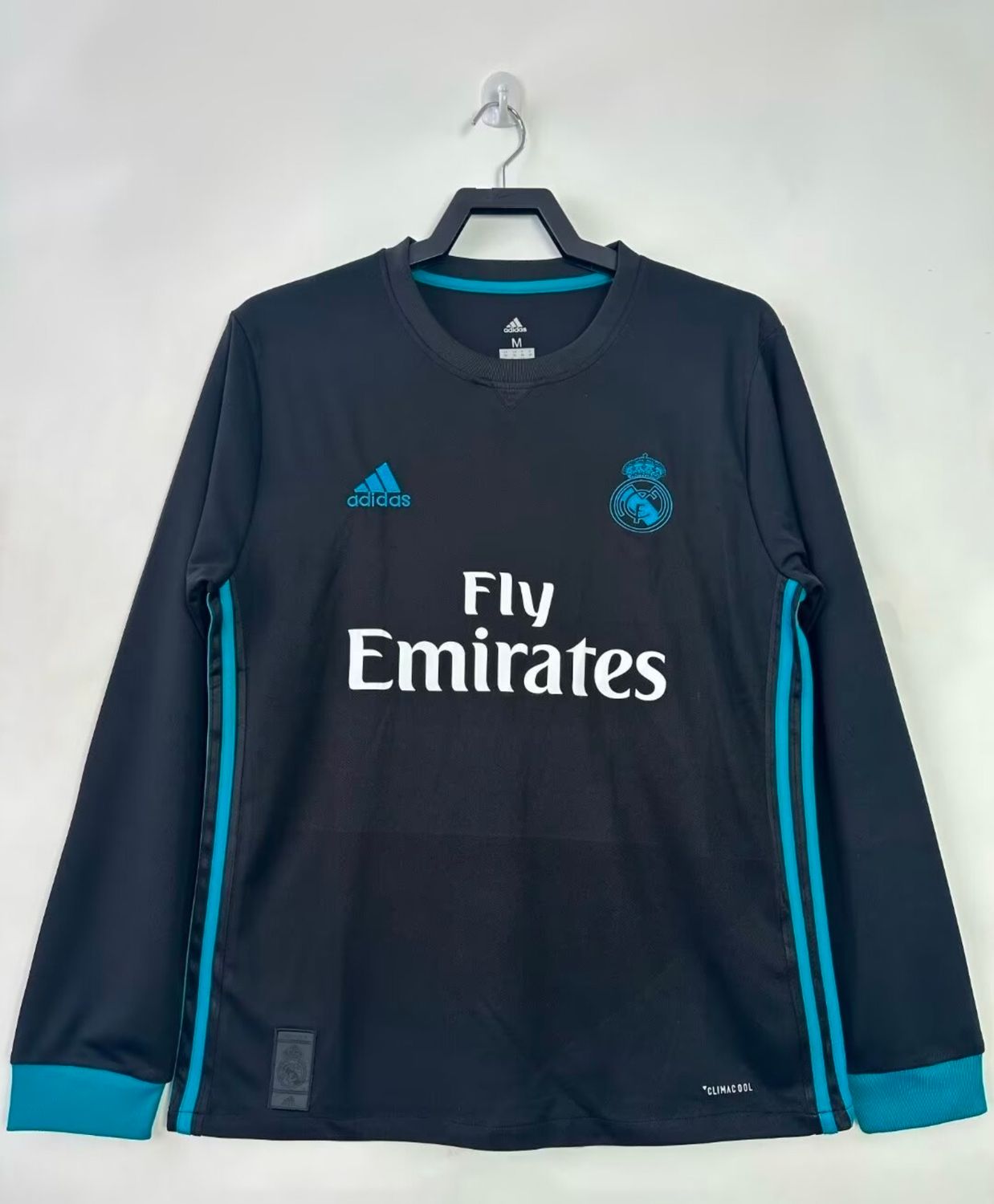 Retro Real Madrid manga larga negra 17/18 - PREMIUM QUALITY