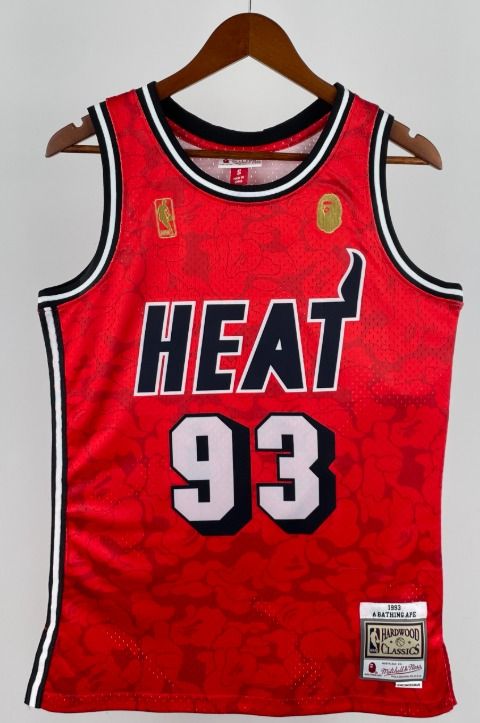 Basquetball - Miami Heat 2022 - colaboracion BAPE x Mitchell &amp; Ness