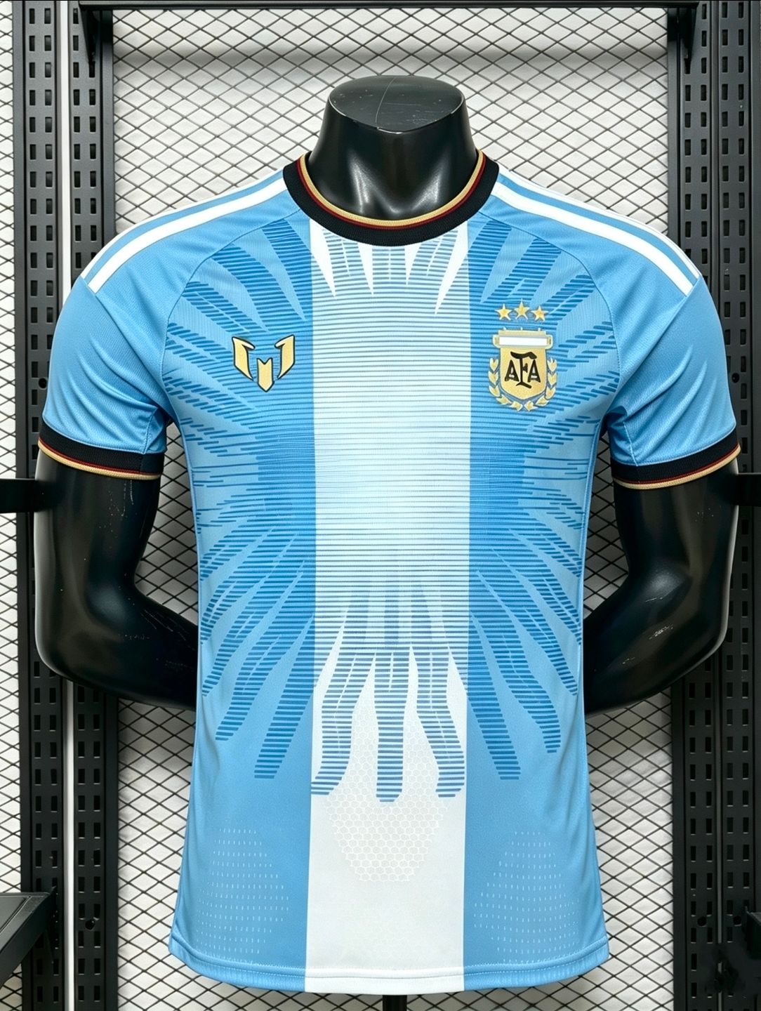 Argentina homenaje despedida MESSI manga corta versión jugador- PREMIUM QUALITY