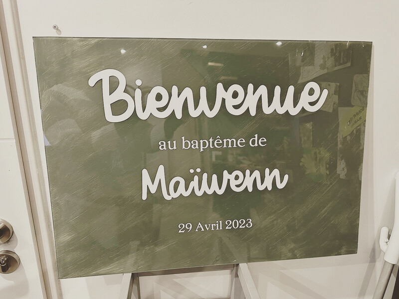 Plaque de bienvenue