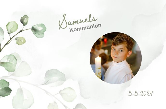 Einladungskarte Kommunion Samuel Einladungskarte Kommunion Samuel