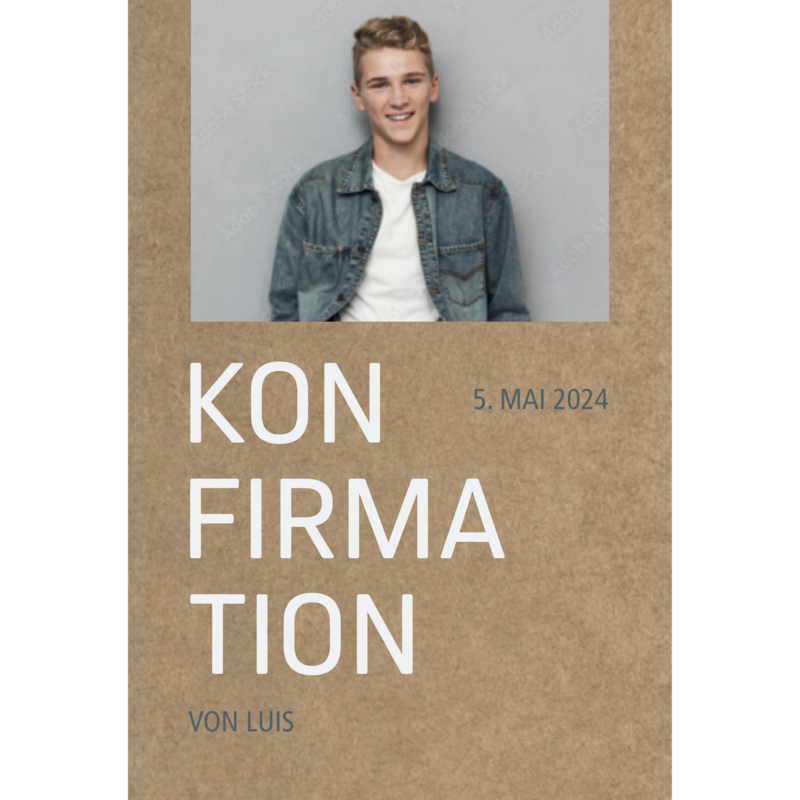 Einladungskarte Konfirmation Luis Einladungskarte Konfirmation Luis