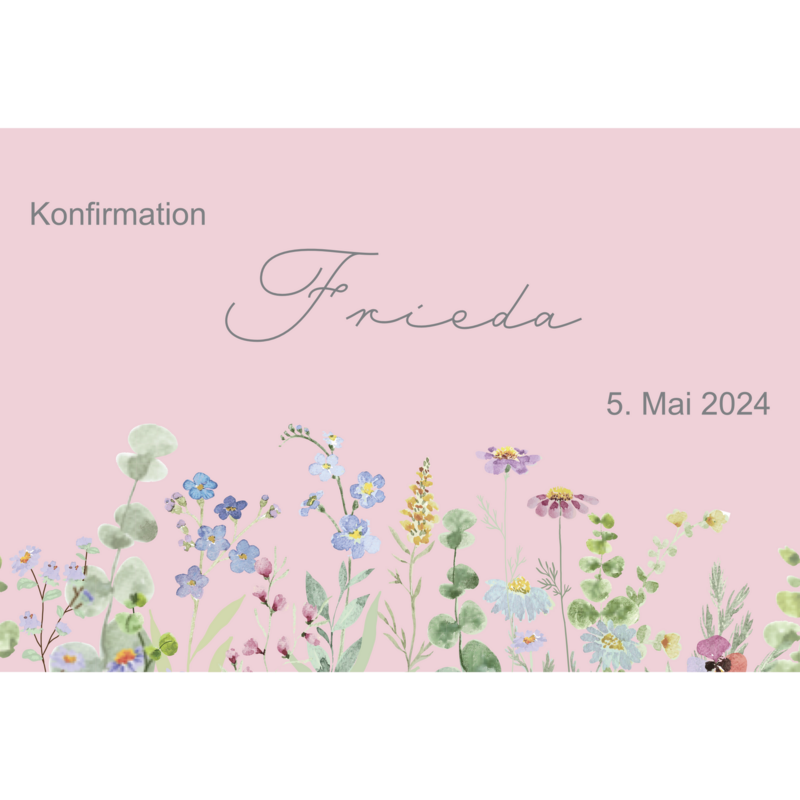Einladung Konfirmation Frieda