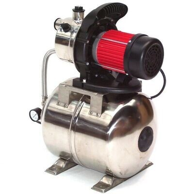 Edelstahl Gartenpumpe 1300W - Selbstansaugende Kreiselpumpe Mit 98m Förderhöhe