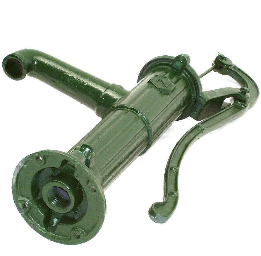 Guss Handschwengelpumpe GRÜN Schwengelpumpe mit Ständer Wasserpumpe 55912+55913
