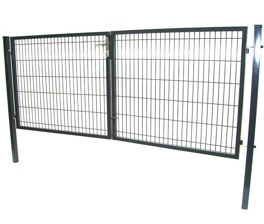 Q- Doppelflügeltor 400x160cm Gartentor Gartenzaun 55719 Tor Doppeltor Flügeltor