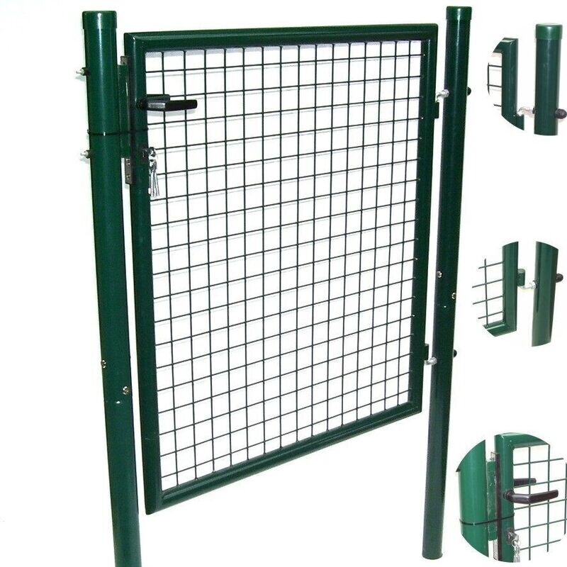 GARTENTOR, ZAUNTOR, PFORTE 100x100 mit SCHLOSS, ZAUN GARTENZAUN MASCHENDRAHTZAUN GARTENTOR, ZAUNTOR, PFORTE 100x100 mit SCHLOSS, ZAUN GARTENZAUN MASCHENDRAHTZAUN