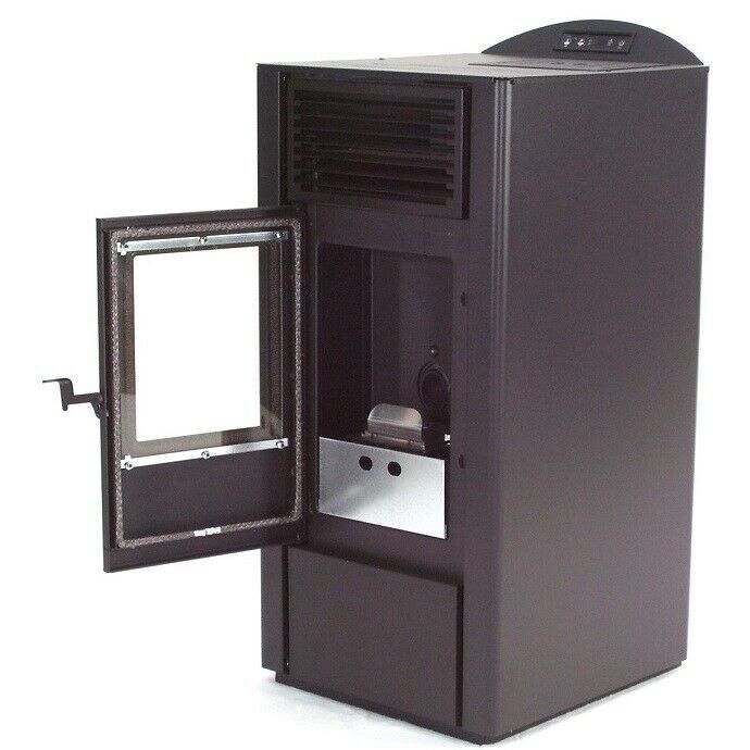 Pelletofen 9,5kW Pelletkamin Pelletheizung Kaminofen A+ Holzofen Glastür 56300
