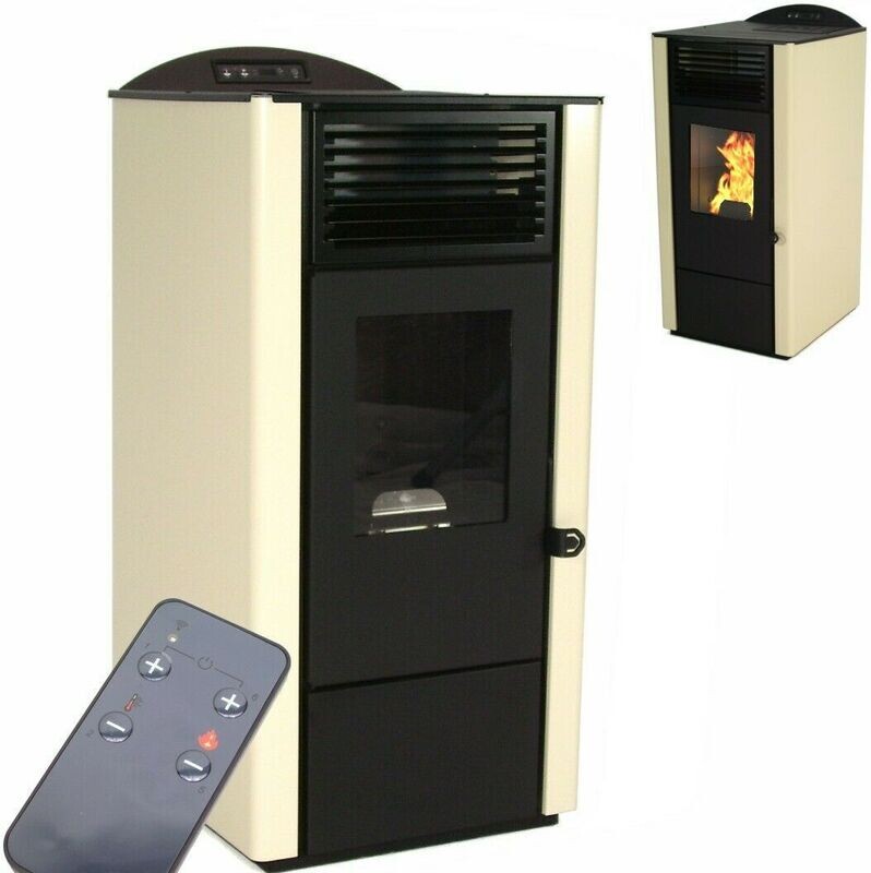 Pelletofen 9,5kW Pelletkamin Pelletheizung Kaminofen A+ Holzofen Glastür 56301 Pelletofen 9,5kW Pelletkamin Pelletheizung Kaminofen A+ Holzofen Glastür 56301