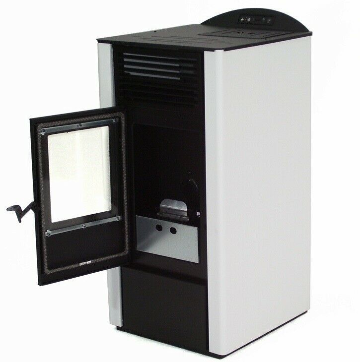 Pelletofen 9,5kW Pelletkamin Pelletheizung Kaminofen A+ Holzofen Glastür 56302